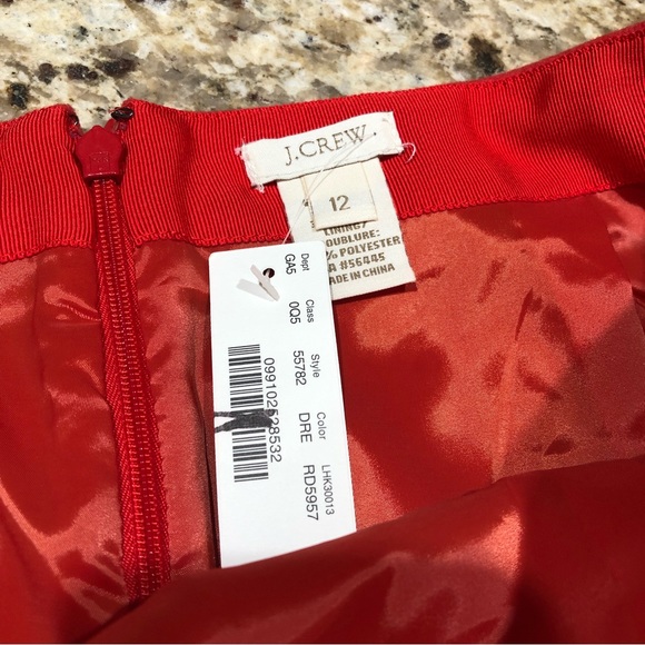 J Crew Orange Tangerine Wool Blend Mini Skirt 12 - Picture 4 of 7